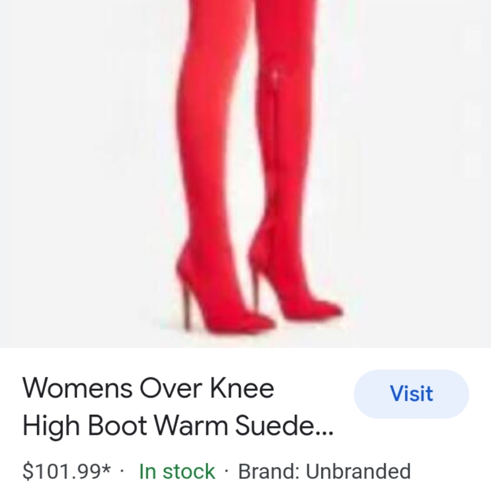 Woman's unbranded suede red over the knee boots